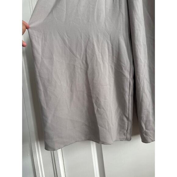 Wilfred Aritzia Melodie Jumpsuit Wide-leg Ashen V-neck Faux Wrap Gray L - Picture 9 of 14